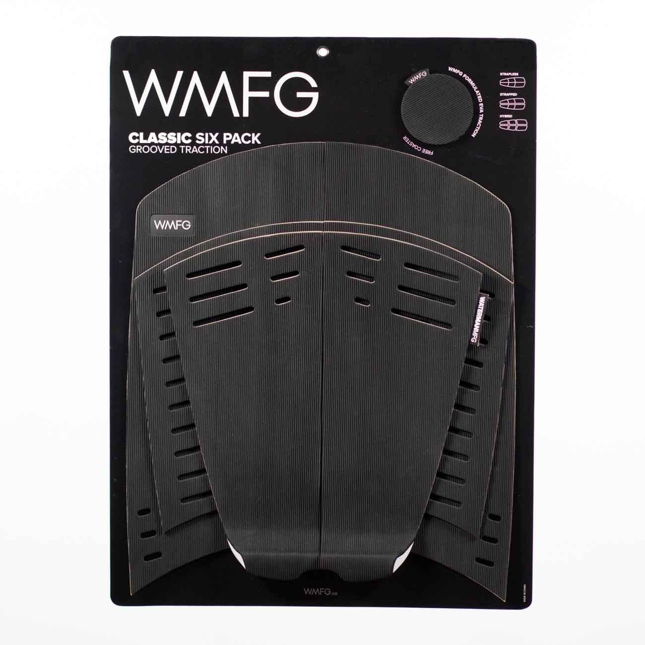 WMFG TRACTION: Classic Six Pack Kiteboard Deck Pad Grooved or Diamond Pattern